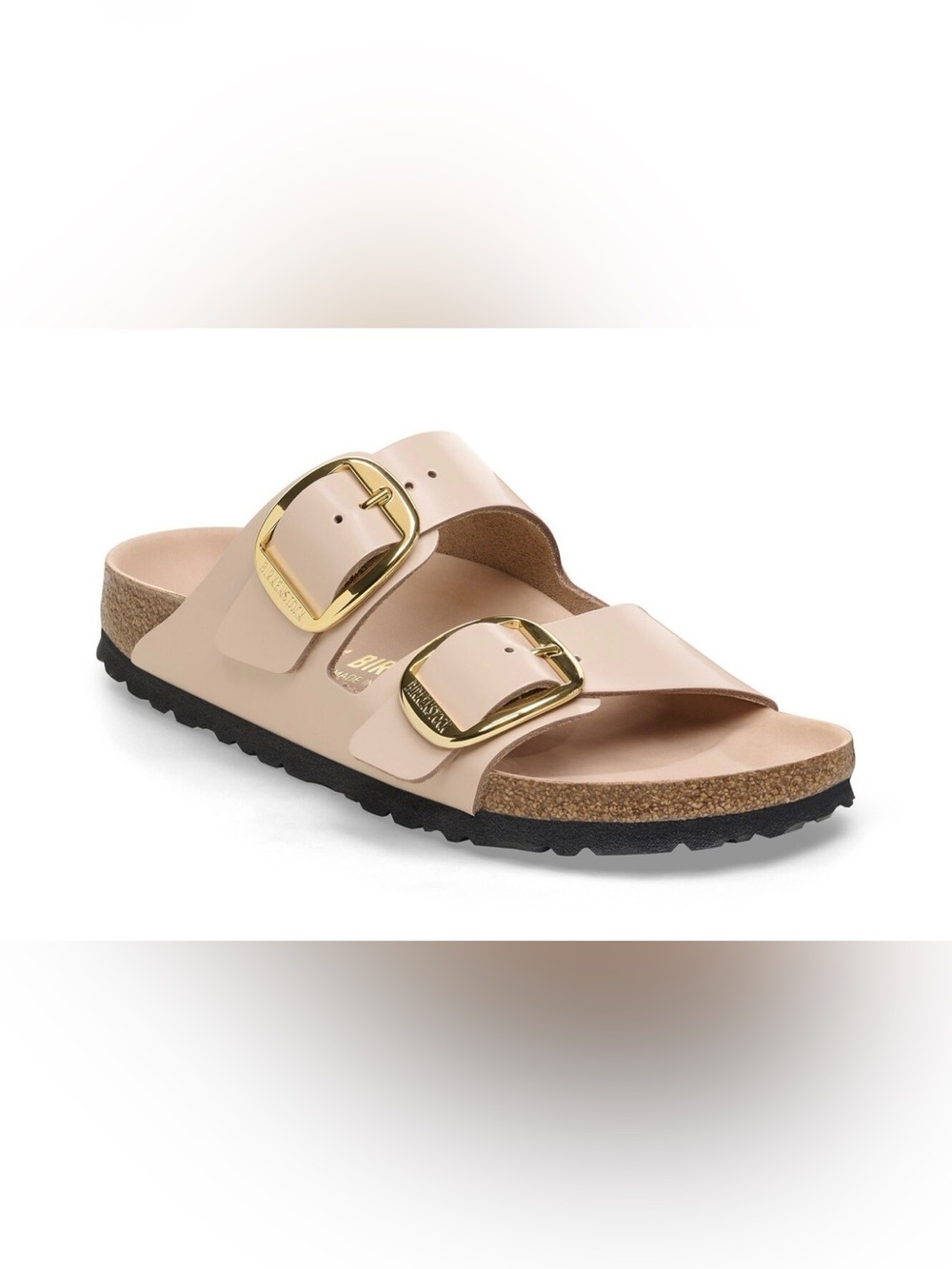 Birkenstock Arizona Big Buckle Pale Pink/New Beige Sandal with Gold Buckles EU37